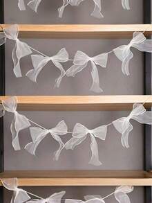 1pc 12 Bows Elegant Garland Pink White Black Purple Bow Decor For Princess Theme Party Birthday Wedding Valentine Day Decoration For Shelves Walls Background Room Decor Party Favors - Multicolor - View 9
