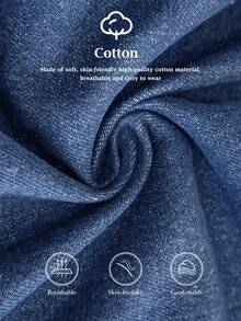Elaquor Bộ đồ hai mảnh thường ngày cỡ lớn gồm áo vest một hàng khuy và quần jeans ống rộng cho nữ - Rửa trung bình - Xem 8