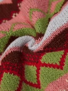 Lumivelle Suéter corto de parchwork multicolor, otoño/invierno - Multicolor - Ver 8