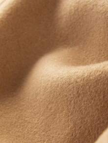 Franclia New Autumn/Winter Women Casual Loose Fit Wool Blend Round Neck Short Coat