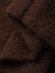 Dazy-Less Women's Casual Business Elegant Round Neck Knit Sweater And Loose Pants 2 Pieces Set, Autumn/Winter