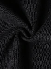 Manfinity Denimwave Fashionable Rhinestone Embellished Denim Wide Leg Pants, Unisex Streetwear Baggy Rhinestone Black Vacation Party Diamond Starlight Denim For Y2K - Black - View 7