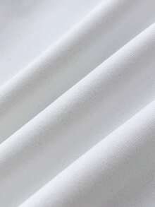 SHEIN T-shirt à manches longues pour adolescentes, col rond en tricot, doublure thermique, imprimé léopard et numéro graphique, blanc, automne/hiver - Blanc - Voir 7