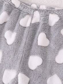 Genkimix Kids 女童灰色羊毛心形睫毛刺绣长袖上衣和裤子套装