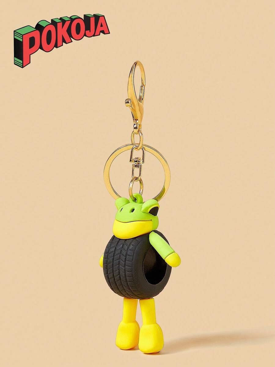 1 Piece PVC Material Cartoon Design Animal-Shaped Keychain, Pendant, Or Ornament, Suitable For Collection And Daily Use - Multicolor - View 1