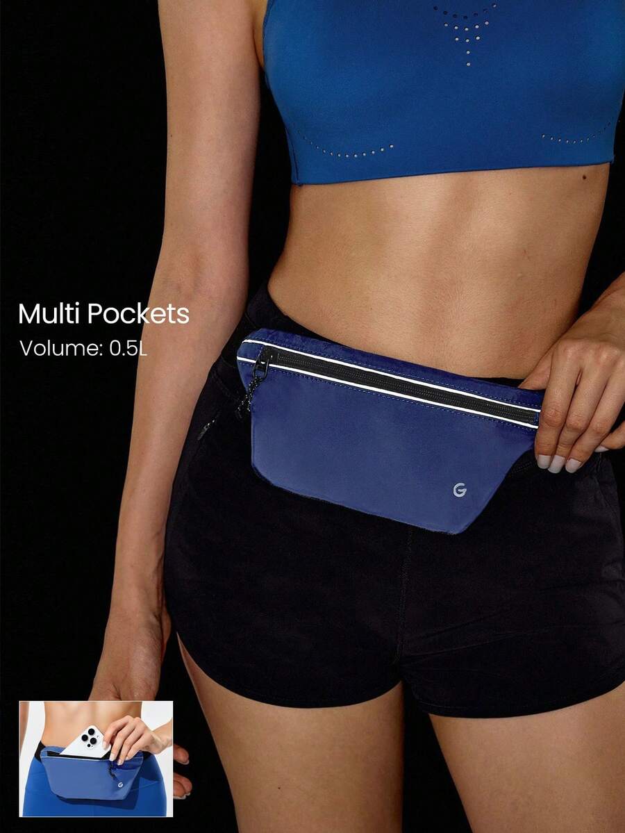 GLOWMODE Túi đeo hông mỏng 0.5L dùng khi chạy bộ, đạp xe, tập gym, đựng điện thoại. - Xanh đậm - Xem 1