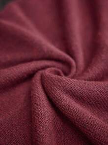 Easura 2pcs Plus Size Set, Casual Loose Collar Dropped Shoulder Sweater And Skirt Suit