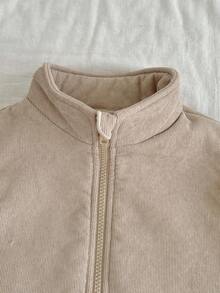 Loomiva 3件套男童字母印花圆领长袖套头卫衣、松紧腰裤和无袖加厚背心，秋冬季 - 彩色 - 查看 6