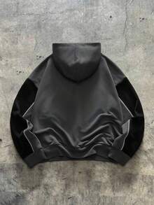 AXEPEAK 男士拼色连帽衫，适合秋冬 - 彩色 - 查看 2