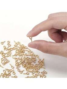 100/300/500/1000/2000pcs Multi-Color Mini Eye Needles, Eye Needles, Hooks, Eyelets, Threaded Metal Screws, Jewelry Pendant Connectors, DIY Jewelry Making Supplies, 10mm/0.39 Inch - Multicolor - View 5