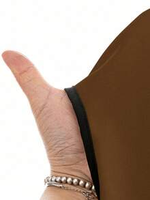 GlowEve CURVE Rompi Tanpa Lengan Warna Kontras untuk Wanita - Coklat - View 5