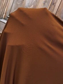Chiquease Abito casual lavorato a maglia a maniche lunghe con collo rotondo, tinta unita, adatto per autunno/inverno - Castano - Visualizzare 7