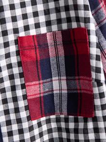 Rusticease Camisa Casual de Manga Longa Xadrez Plus Size, Camisa Xadrez de Outono para Mulheres, Estilo Country para Mulheres, Concerto Country para Mulheres, Natal Country Style Aconchegante de Outono e Inverno para Mulheres, Festa de Natal