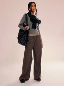 MUSERA Áo thun dài tay cổ tròn, kiểu dáng thường ngày, thích hợp cho kỳ nghỉ, sân bay, mùa thu, trở lại trường học, thanh lịch, mùa xuân hè. - Xám - Xem 4