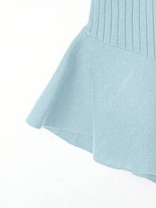 GlowEve New V-Neck Cardigan Vest For Women, Minimalist European And American Style, Solid Color, Elegant, Versatile Knit Top - Baby Blue - View 3