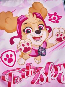 SHEIN | PAW Patrol 1pc Cartoon Pattern Drawstring Backpack, Adjustable Shoulder Strap, Gym Bag, Canvas Backpack, Casual Bag, Travel Bag, Sports Beach Bag, Unisex, Skye, Back To School , Pink