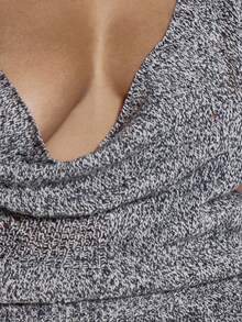 MUSERA 大码条纹针织露肩吊带短款上衣，酷女孩风格，适合外出、性感、晚宴等场合，优雅百搭。 - 彩色 - 查看 5