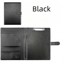 A4 多功能文件夹，PU 皮革文件整理剪贴板，办公用品文件夹，合同，文件，设计师测量簿，商务，返校，学校用品 - 均碼 - 查看 9