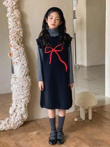 DAZY Vestido suéter sem mangas para meninas pré-adolescentes