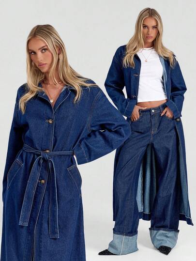 Avantive Fall&Winter Halloween Christmas New Year Going Out Graduation Prom Elegant Formal Luxury Chic Business Casual Birthday/Office Outfits/Country Concert/Club Outfits Sexy/Western/Work Clothes/Streetwear/Vintage/Festival/Cocktail/Rave/Prom/Hawaii/Airport/Funny/Basic/Brunch Outfits/2000s Style/Bodycon/Old Money/Denim For All Style/Church/Homecoming/Classy/Party/Modest/Date Night/Long Sleeve/Denim/Blue Washed/ Cowgirl Denim Long Coat/Jacket