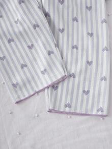 2pcs/Set Teen GirlApricot Butterfly Print Long Sleeve Cardigan And Pants, Casual And Comfortable Loungewear - Multicolor - View 7