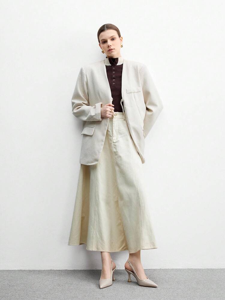 CUCCOO BIZCHIC Pointed Toe Stiletto Heel Backless Apricot Sexy Fashion Commuter Office Lady Versatile Women High Heel Pumps For Christmas Spring Shoes