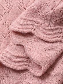 DAZY Robe fourreau à col V avec décor floral et garniture en dentelle, convient pour le Nouvel An, Noël, mariage, soirée de mode, robe de soirée, robe pull pour l'automne/hiver