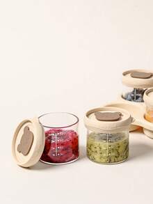 Cozy Pixies 4-Piece Set Of Baby Feeding Accessories, Milk Powder Box And Packing Box, Cute Bear Pattern.