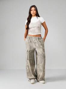 MISSGUIDED Áo thun nữ hai dây nhiều lớp có áo crop top tay ngắn in họa tiết rằn ri - Nhiều màu - Xem 3