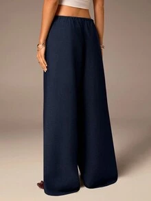 Avantive 秋冬 万圣节 圣诞节 新年 外出 毕业舞会 优雅 正式 奢华 时尚 商务休闲 生日/办公室服装/乡村 音乐会/俱乐部服装 性感/西部/工作服/街头服饰/复古/节日/鸡尾酒/锐舞/舞会/夏威夷/机场/搞笑/基本款/早午餐服装/2000 年代风格/紧身/老钱风格/教堂/返校节/优雅/派对/端庄/约会之夜/秋季/冬季/低腰宽松/阔腿/直筒/海军蓝裤子 - 藍色 - 查看 2