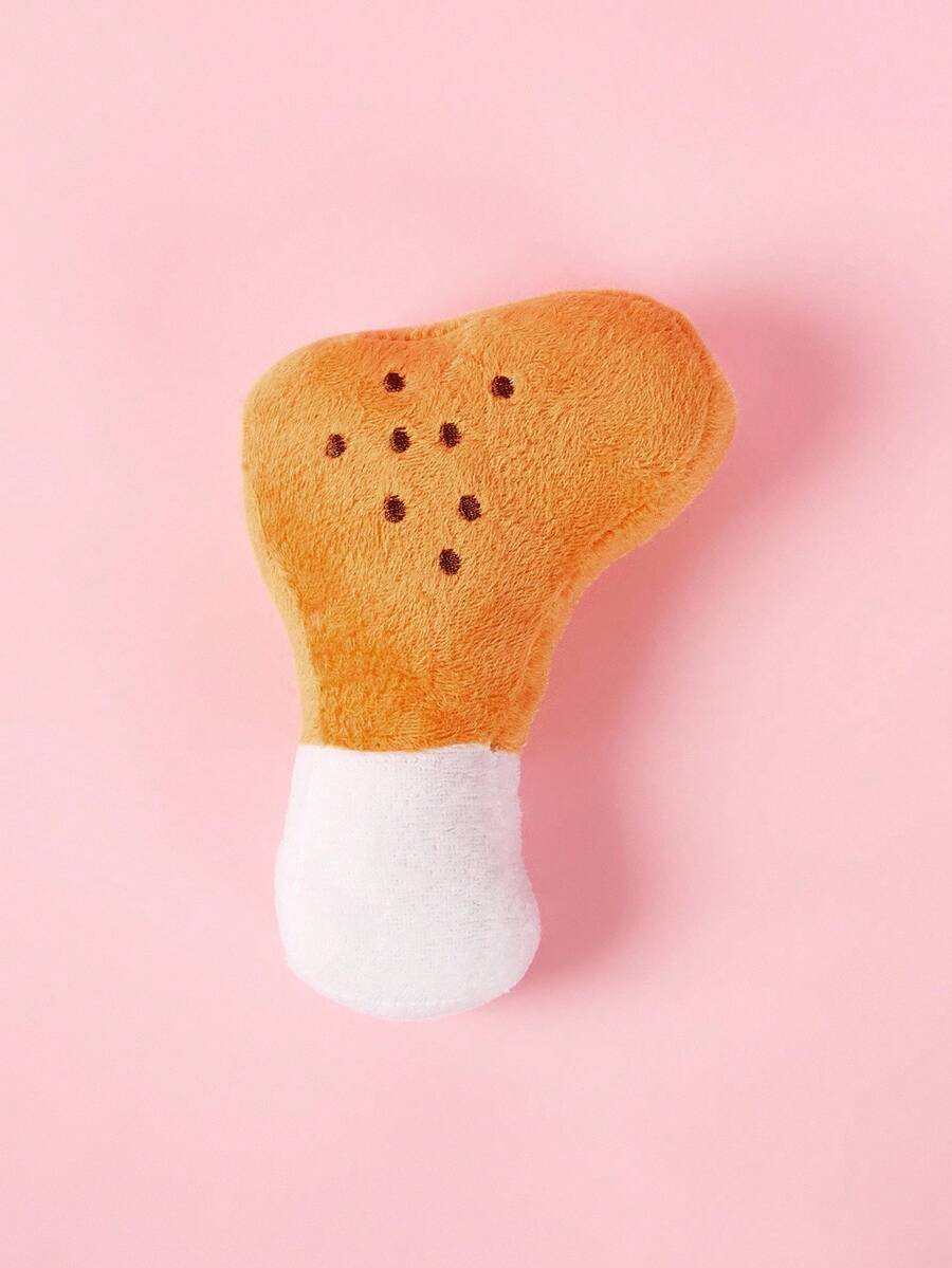 PETSIN 1 pieza Juguete de peluche con forma de pata de pollo realista y chillón - Juguete masticable duradero para perros pequeños, compañero de juego interactivo que emite sonidos para aliviar el aburrimiento diario y la diversión - Multicolor - Ver 1