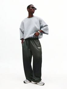 SUMWON Summer Collection Drawstring Wide Leg Sweatpants Relaxed Fit Loungewear Elastic Waist Comfortable Casual Bottoms All Season Street Style Essential Pants Plain - Black - View 5