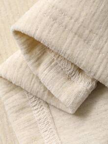 DAZY 女士秋季落肩毛绒连帽卫衣和阔腿裤休闲两件套运动服套装，女士家居服套装 - 黑色 - 查看 9