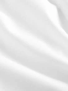 SHEIN MOD 女式纯色领侧褶长袖休闲衬衫 - 白色 - 查看 4