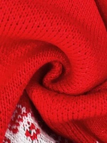 EMERY ROSE Women's Round Neck Drop Shoulder Deer Pattern Jacquard Knit Pullover Sweater Christmas - Multicolor - View 7