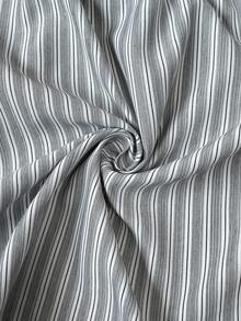 SHEIN Maternity Casual Patchwork Striped Lantern Sleeve Shirt, Autumn