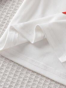 Uroczy różowy dzianinowy komplet piżamowy dla dziewczynek z długim rękawem i spodniami, 2 części