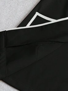 GlowEve CURVE Áo khoác vest không tay màu tương phản dành cho nữ - màu đen - Xem 7