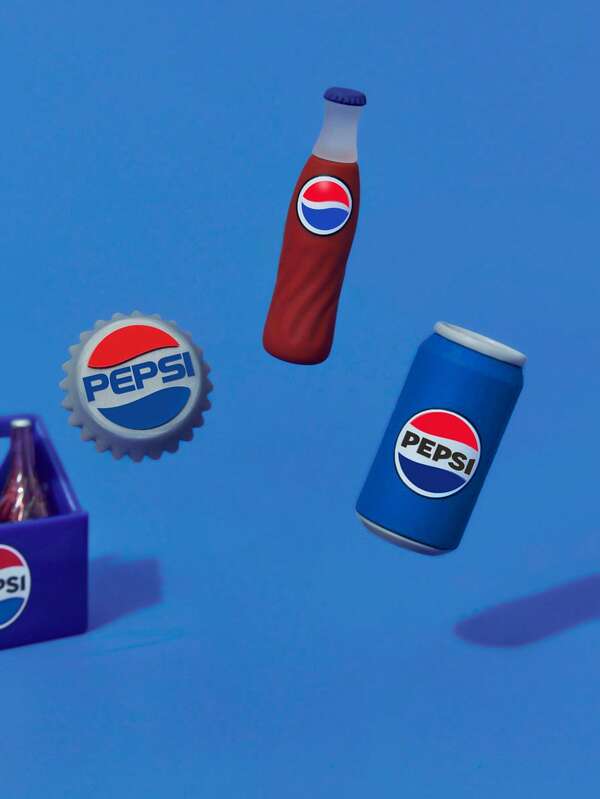 PEPSI X SHEIN 3 Pcs Refrigerator Magnet, A Good Decoration For The Refrigerator, Suitable For Kitchen And Office Whiteboard