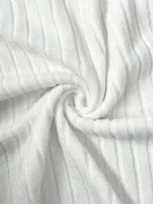 SHEIN Pregnant Women's Solid Color Ribbed Crew Neck Casual Long Sleeve T-Shirt