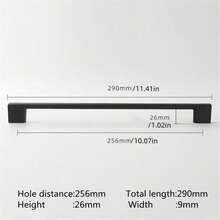 1 pieza Manija simple de aleación de aluminio cepillado negro para gabinete de cocina, cajón, puerta de vidrio, armario, mueble - Herraje para muebles - Multicolor - Ver 13