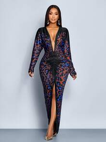 SOLERSUN 性感优雅简约春秋女装秋季女装冬季女装返校节礼服感恩节女装返校服教师服 - 棕色 - 查看 5