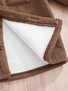 Genkimix Kids Young Boy Casual Fleece Hoodie And Pants Set, Autumn/Winter - Brown - View 7