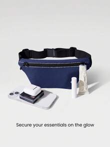 GLOWMODE Túi đeo hông mỏng 0.5L dùng khi chạy bộ, đạp xe, tập gym, đựng điện thoại. - Xanh đậm - Xem 2