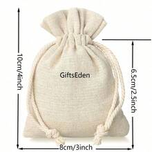 10PCS, 9 Sizes, 100% Natural Plain Linen Christmas Snowflake Drawstring Bags, Jute Burlap Fabric Pouches, Can Store Fruits, Vegetables, Coffee, Can Be Used For Jewelry, Gifts, Cosmetics, Clothes And Other Packaging, Suitable For Christmas, Birthday, Wedding, Party Gifts - Multicolor - View 15