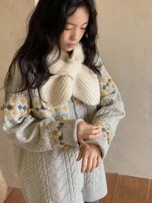 DAZY Christmas Tween Girl Fall Clothes Tween Girls Cardigan - Khaki - View 3
