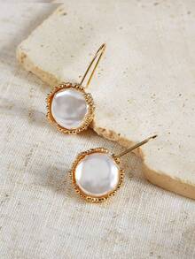 Opalesca 时尚优雅复古金花流苏耳环 - 金色 - 查看 5