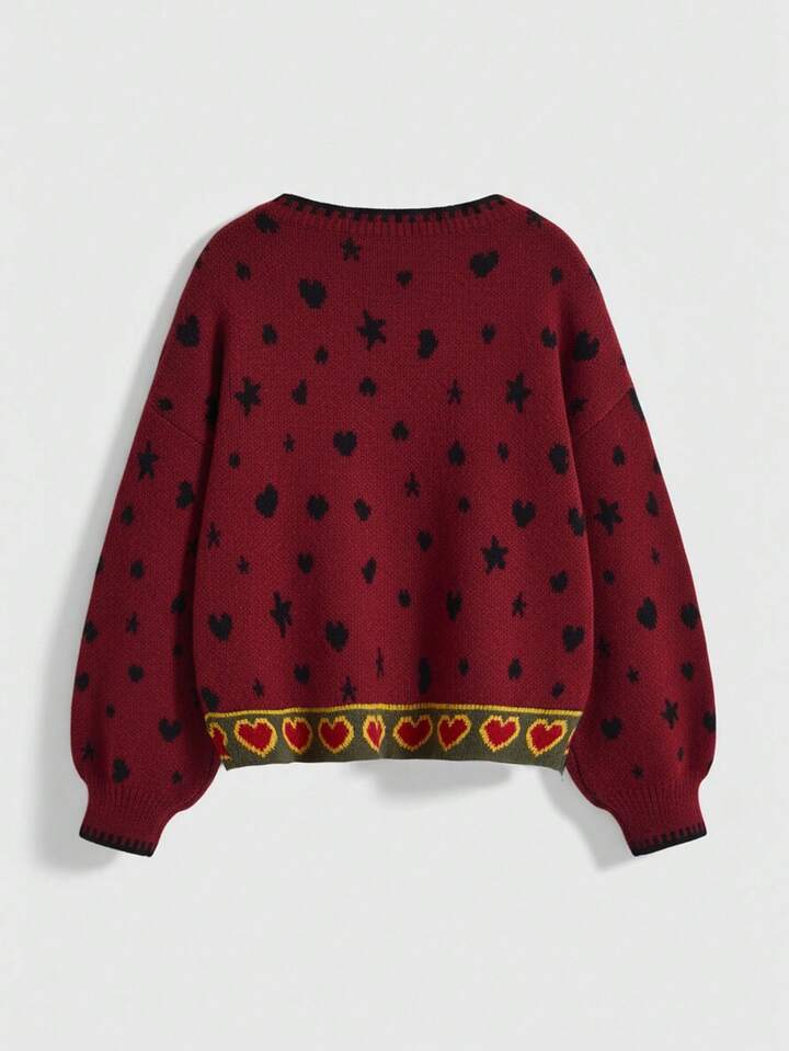 Our Betty Boop | ROMWE Women Y2K Betty Heart & Star Pattern