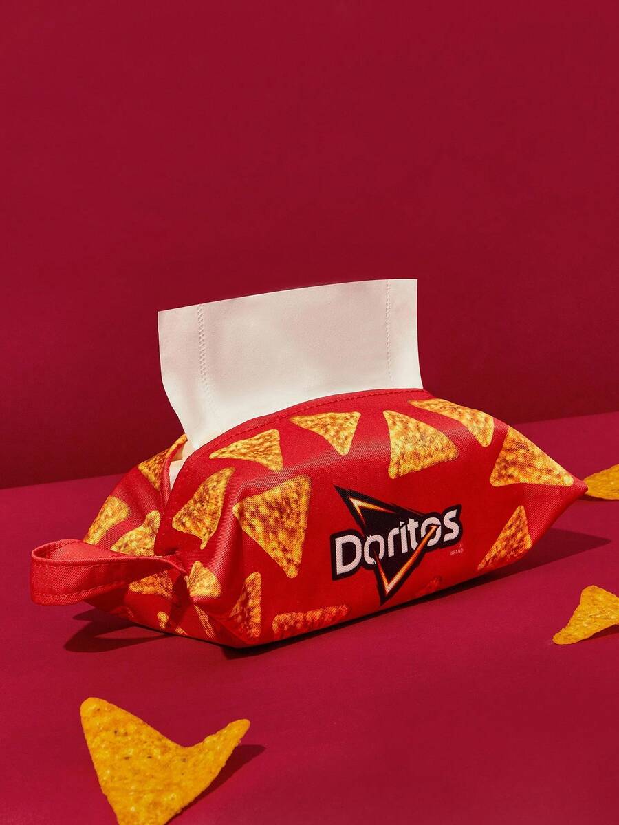 Doritos X SHEIN 1Pc Dorothy Potato Chips Printed Tissue Storage Bag, Which Can Be Placed In The Living Room, Office, Car, With Its Own Lanyard, Suitable For Various Tissue Types - Multicolor - View 1