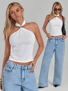 Avantive Thu/Đông/Trở lại trường/Hòa nhạc đồng quê/Hòa nhạc dành cho nữ/Dạo chơi/Sinh nhật/Trang phục Halloween/Thường ngày/Y2k/Những năm 2000/Những năm 90/Gợi cảm/Trang phục phương Tây dành cho nữ/Boho/Đồng quê/Câu lạc bộ/Văn phòng/Cocktail/Cổ điển/Bodycon/Lễ hội Rave/Vui nhộn/Sang trọng/Quý tộc/Thời trang đường phố/Kỳ nghỉ/Công sở/Khiêm tốn/Nghỉ xuân/Độc thân/Hòa nhạc/Cơ bản/Tốt nghiệp/Áo yếm hở vai Halloween - trắng - Xem 8